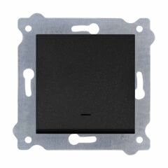 Exen Metalik Siyah Modül+Kapak  Isikli Anahtar