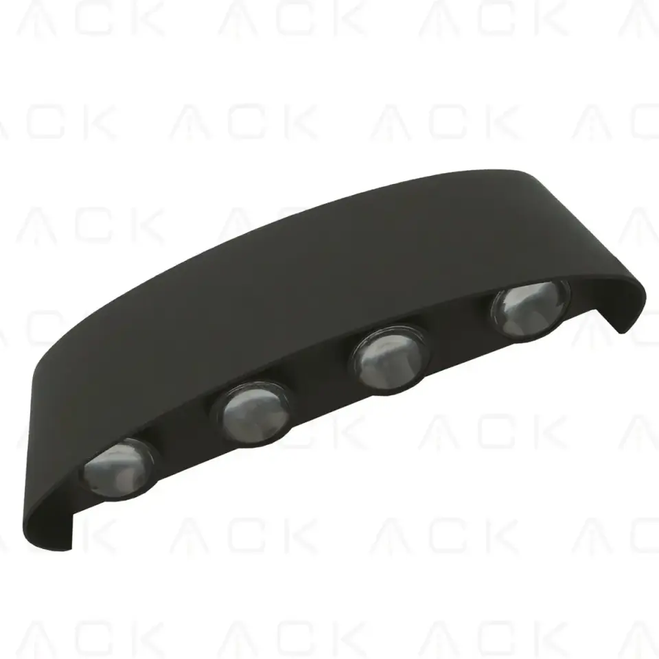 ACK 8*1W / Smd Chıp / Siyah Aplik / 3000K / Ip54 /Skd Full Set Includes Screw/Sıze : L221*H80*W48 AH07-07301
