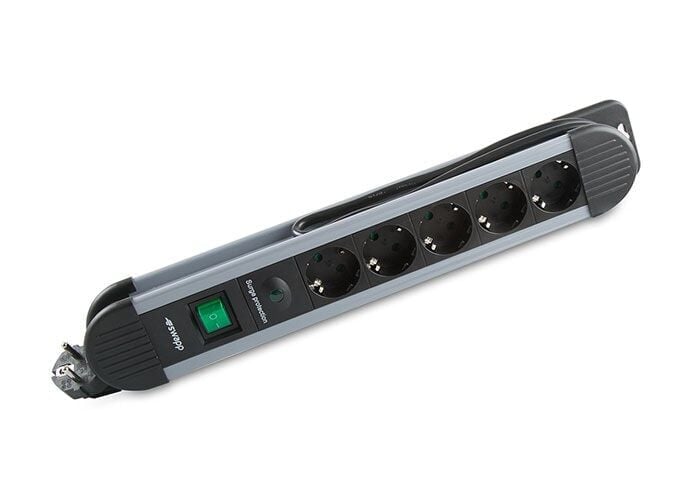 S-Link Swapp Spgks05 1.5M 3G1.5Mm2 900 Joule 5Li Akim Kor. Gri Priz Çoklayici