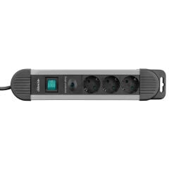 S-Link Swapp Spgks03 1.5M 3G1.5Mm2 900 Joule 3Lü Akim Kor. Gri Priz Çoklayici