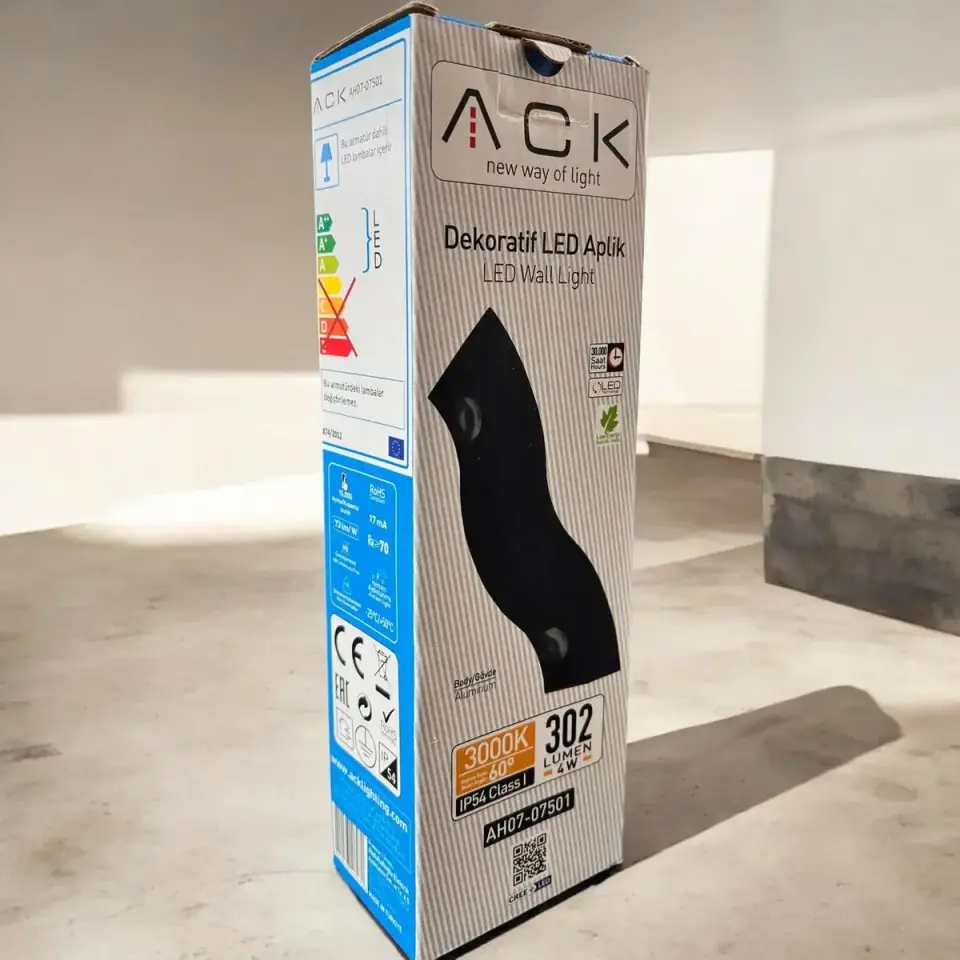 Ack AH07-07501 4W 3000K Günışığı Çift Taraflı Dekoratif Led Duvar Apliği