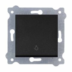 Exen Metalik Siyah Modül+Kapak  Light Anahtari