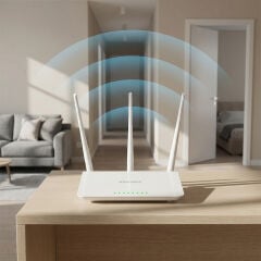 Everest Ewr-F303 300Mbps 2.4Ghz 3X 5Dbi Anten 1X Wan 3X Lan Repeater+Ap+Wisp Destekli Wireless Router