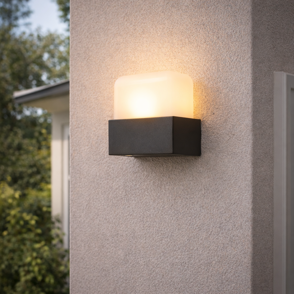 ACK 1*5W Sıyah Duvar Aplık 3000K Ip54 L100*W90*H85 AH07-07801