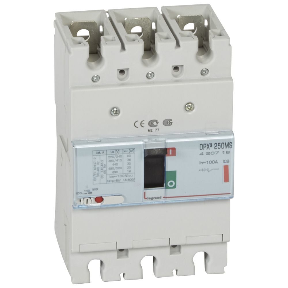 Legrand  DPX³250 Manyetik Şalter 3P 100A 36kA LEG-420718