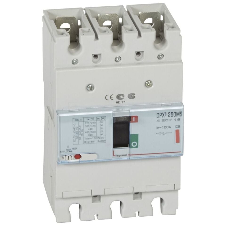 Legrand  DPX³250 Manyetik Şalter 3P 100A 36kA LEG-420718