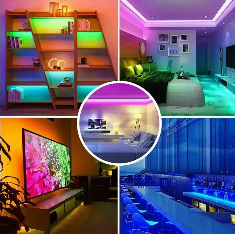 Aydinlatma Dünyam 5mt Serit RGB ŞERİT LED İç MekanAnimasyonlu Kumandali SET