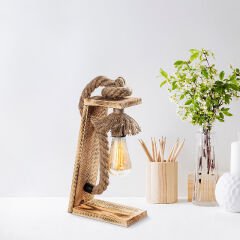 Aydinlatmadunyam Masa Lambasi BrownGold Erebos-Kn13