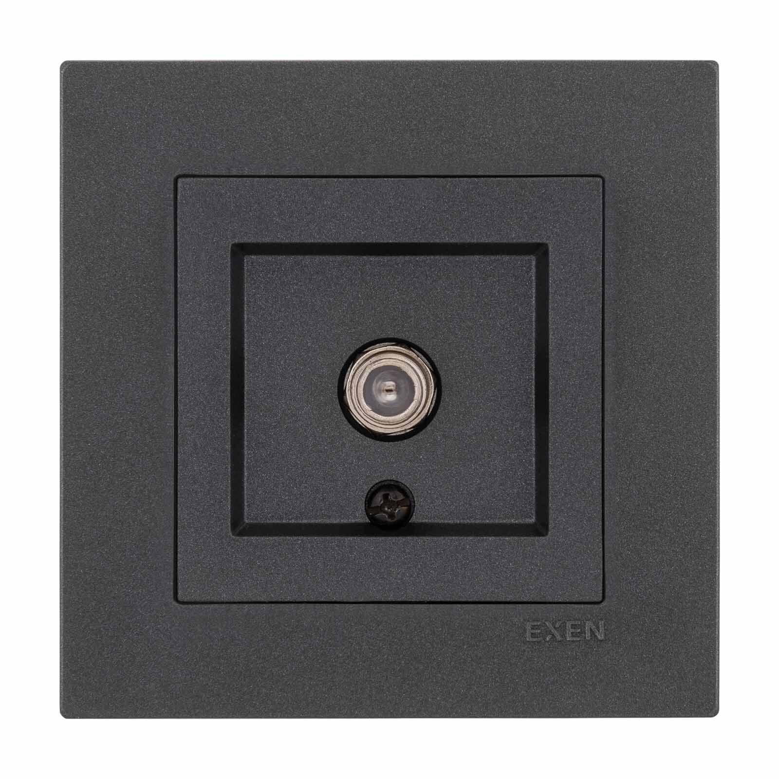 Exen Karell Antrasit Uydu Prizi (F Konnektör) Komple Takim