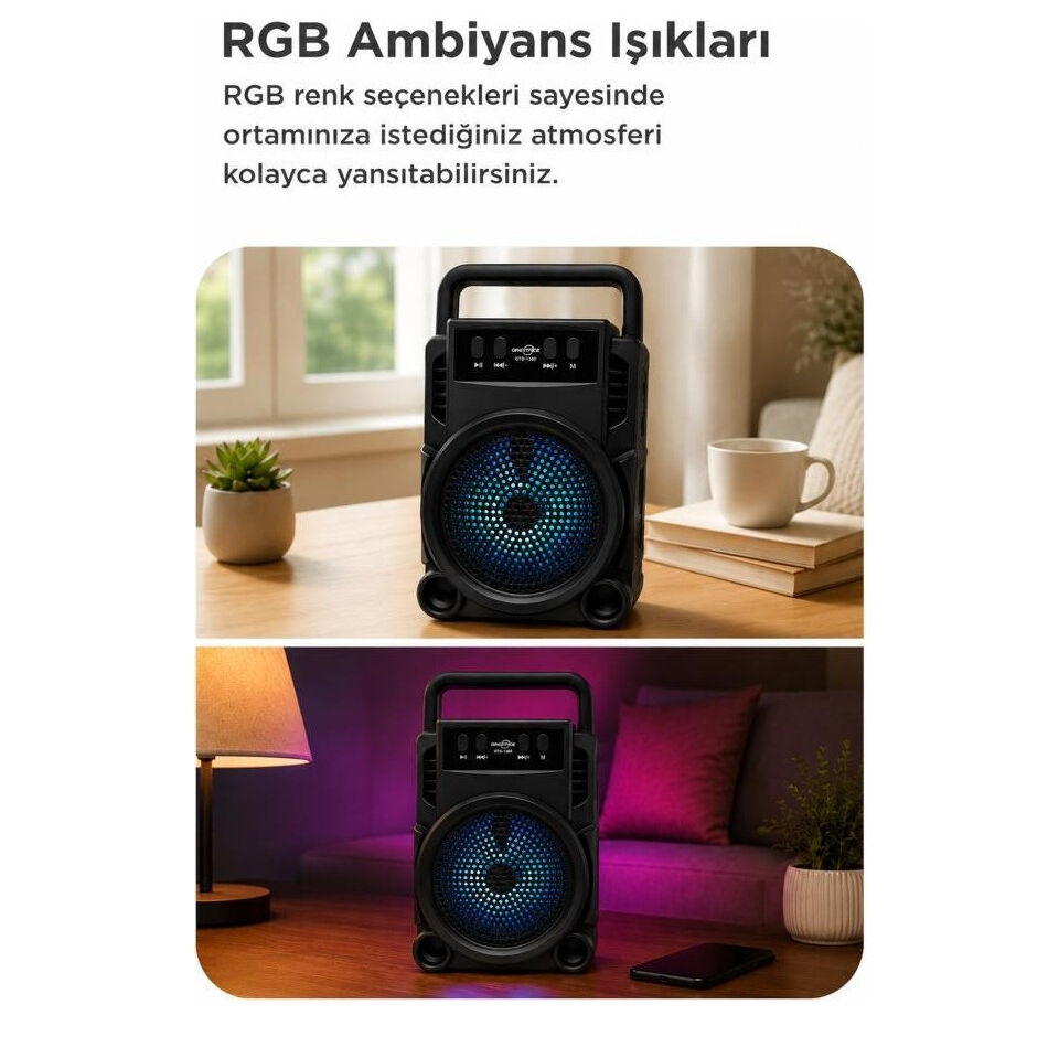 Platoon Pl-4689 Bt,Sd,Usb Girisli Rgb Isikli Speaker