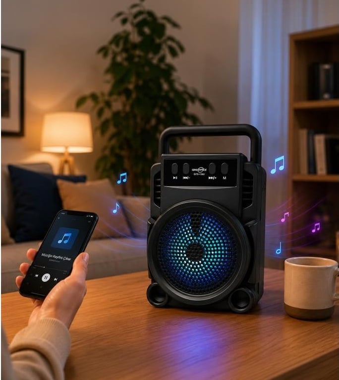 Platoon Pl-4689 Bt,Sd,Usb Girisli Rgb Isikli Speaker