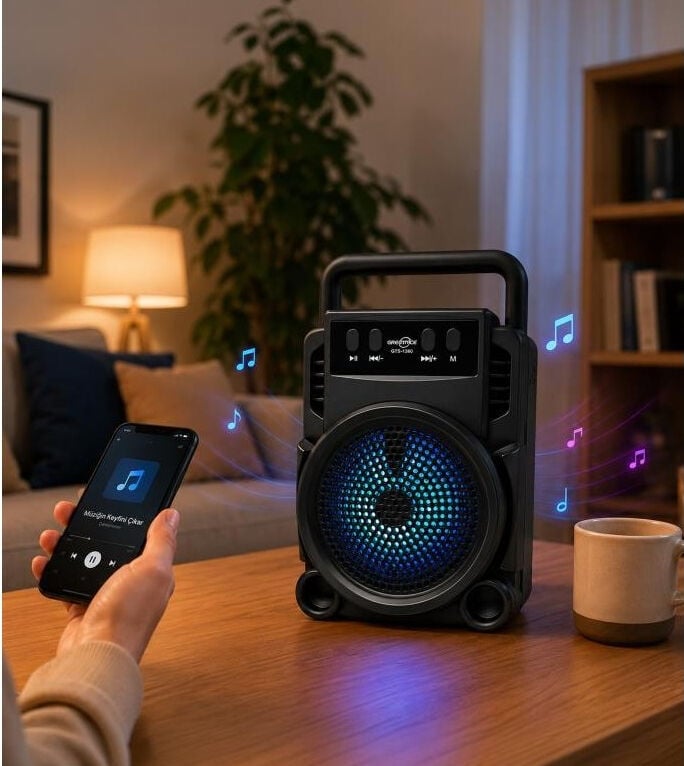 Platoon Pl-4689 Bt,Sd,Usb Girisli Rgb Isikli Speaker