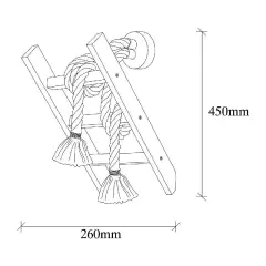 Aydinlatmadunyam Aplik Wooden Erebos-120