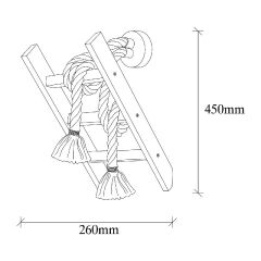 Aydinlatmadunyam Aplik Wooden Erebos-120