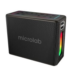 Microlab M60 Vega 15000Mah Batarya 10W*2 + 40W*2 100W 2 Wireless Mikrofonlu Siyah Gri Usb + Tf Kart + Bluetooth Powerban