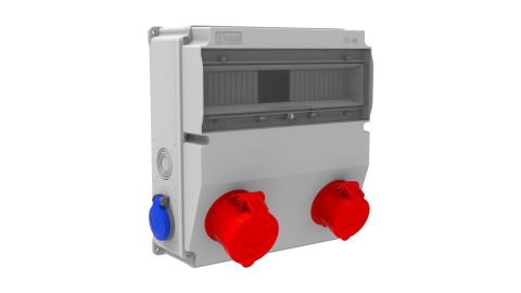 Bemis  5/32A. 380V. 1 Ad. Ön-5/16A. 380V. 1 Ad. Ön-1/16A. 220V. 2 Ad. Yan IP44 BD9-2134-1182