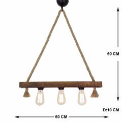 Aydinlatmadunyam Avize Walnut Erebos-Ht099