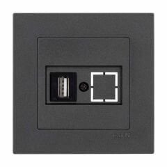 Exen Karell Antrasit Usb Prizi Jakli (Sarj Edemez) Komple Takim