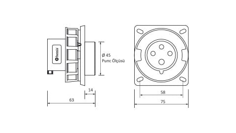 Bemis  4/16A. Makine Fişi IP67 BC1-1504-7114
