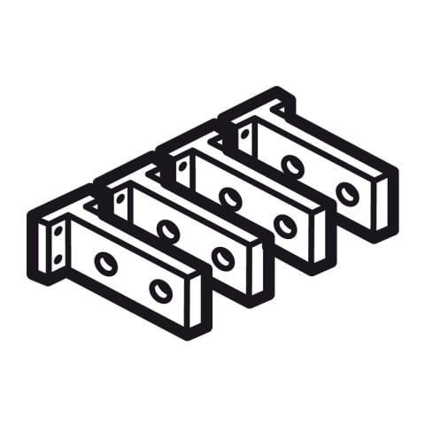 Legrand  DPX³ 1600 serisi için arka terminal giriş çıkış kısa tip 4 kutup LEG-026382