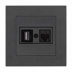 Exen Karell Antrasit Data+Usb Prizi Jakli (Sarj Edemez) Komple Takim