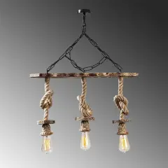 Aydinlatmadunyam Avize BlackWooden Erebos-111