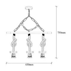 Aydinlatmadunyam Avize BlackWooden Erebos-111