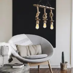 Aydinlatmadunyam Avize BlackWooden Erebos-111