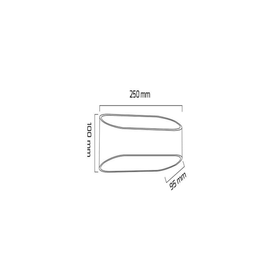 Goya Gy 6216 - Sıva Üstü Led Duvar Armatür 10W Siyah Kasa/3000K*