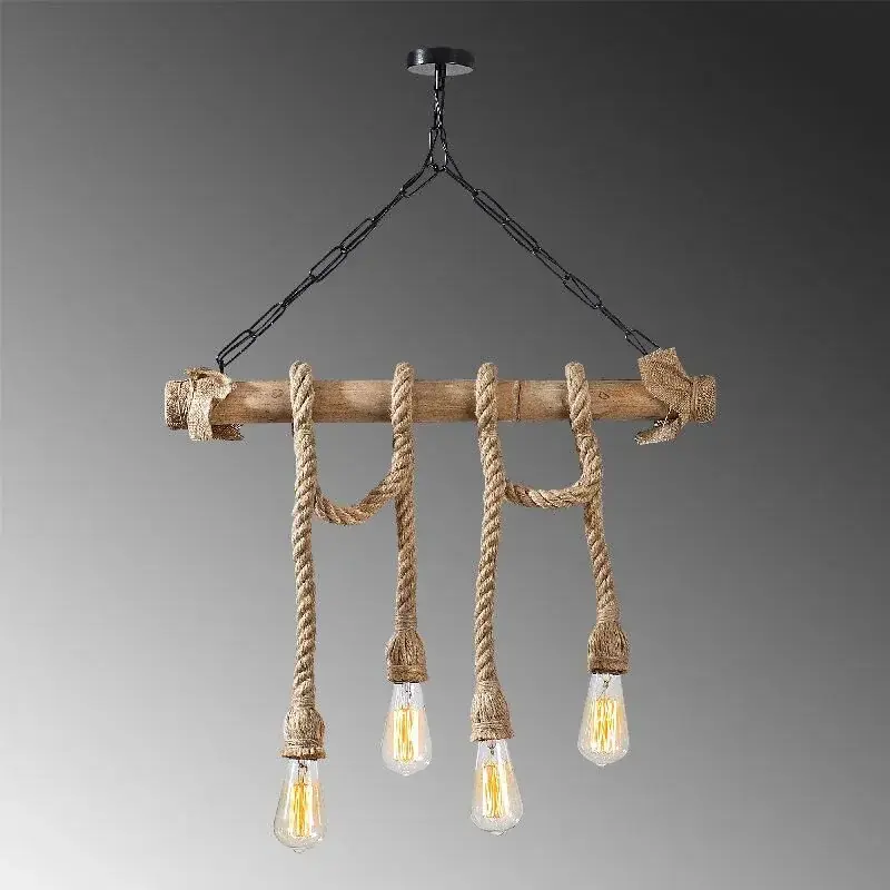 Aydinlatmadunyam Avize BlackWooden Erebos-112