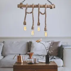 Aydinlatmadunyam Avize BlackWooden Erebos-112