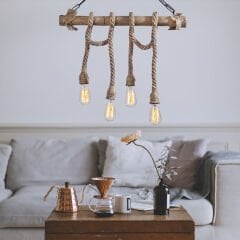 Aydinlatmadunyam Avize BlackWooden Erebos-112