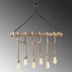 Aydinlatmadunyam Avize BlackWooden Erebos-113
