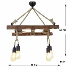 Aydinlatmadunyam Avize Walnut Erebos-Ht118