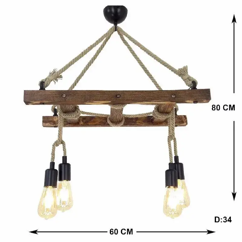 Aydinlatmadunyam Avize Walnut Erebos-Ht118