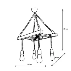 Aydinlatmadunyam Avize Walnut Erebos-Ht118