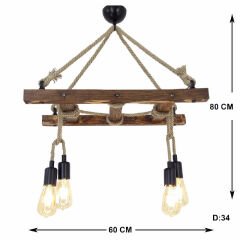 Aydinlatmadunyam Avize Walnut Erebos-Ht118