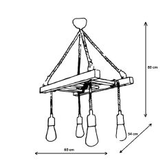Aydinlatmadunyam Avize Walnut Erebos-Ht118