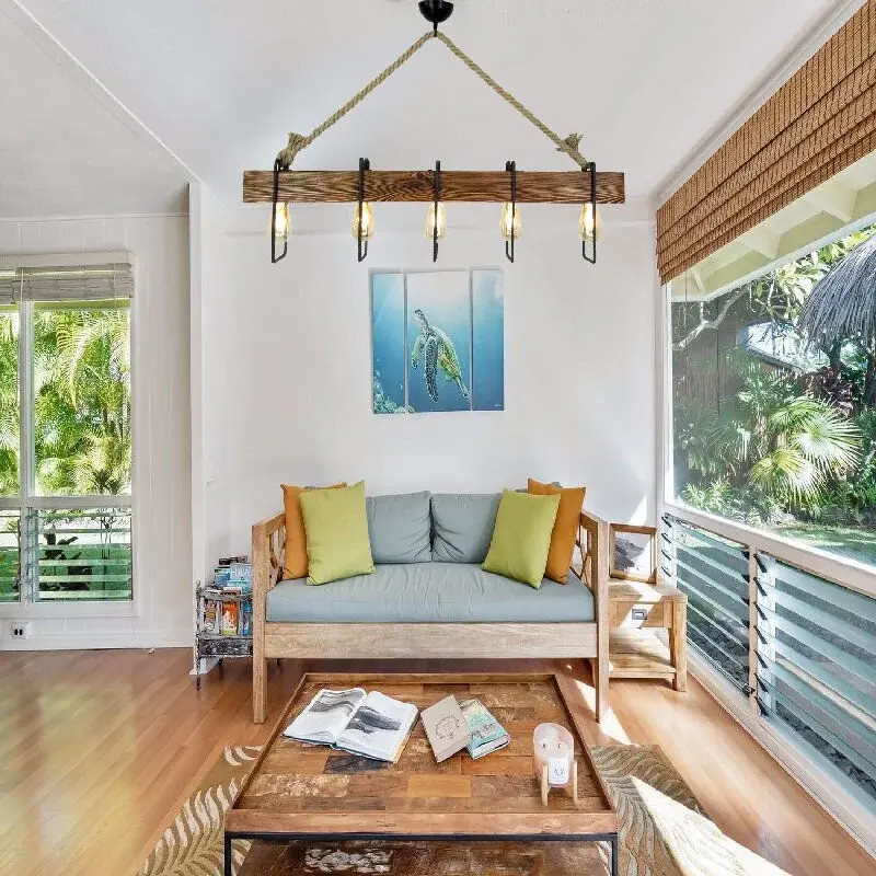 Aydinlatmadunyam Avize WalnutBlackBeige Erebos-Ht093