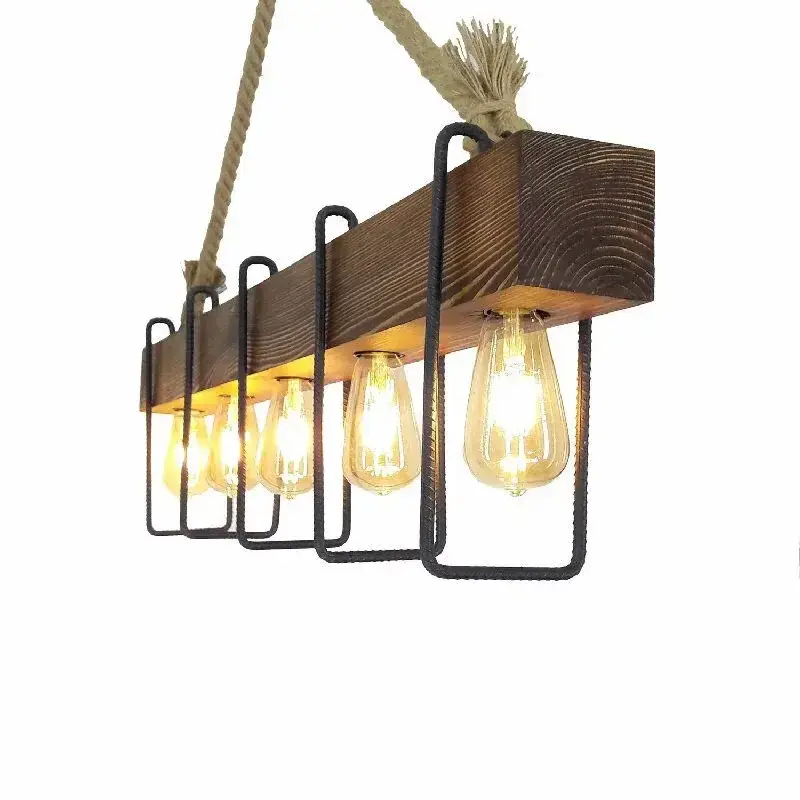 Aydinlatmadunyam Avize WalnutBlackBeige Erebos-Ht093
