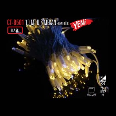 CATA 10 Metre Dis Mekan Led Eklenebilir Flasli CT-8501
