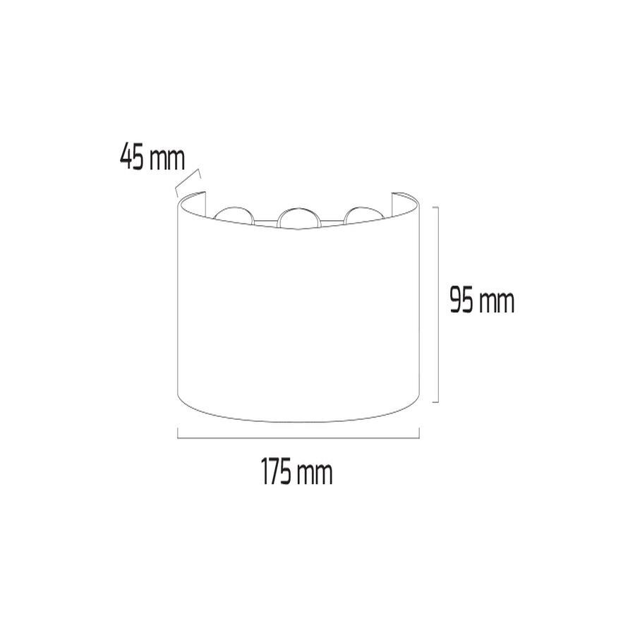 Goya Gy 7223 - Sıva Üstü Led Duvar Armatür 10W Siyah Kasa/3000K*