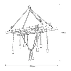 Aydinlatmadunyam Avize Wooden Erebos-103