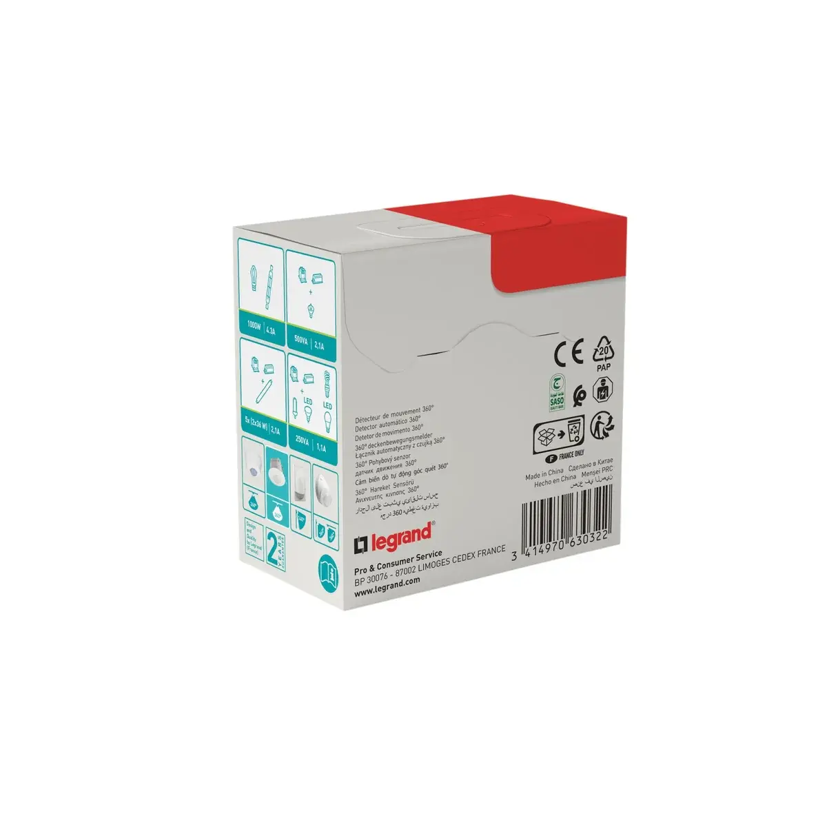Legrand  SENSÖR PIR, HRKT 360 8M TAVAN IP20 LEG-048944