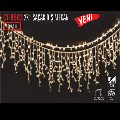 CATA 2X1 Saçak Led Dis Mekan Flasli CT-8503