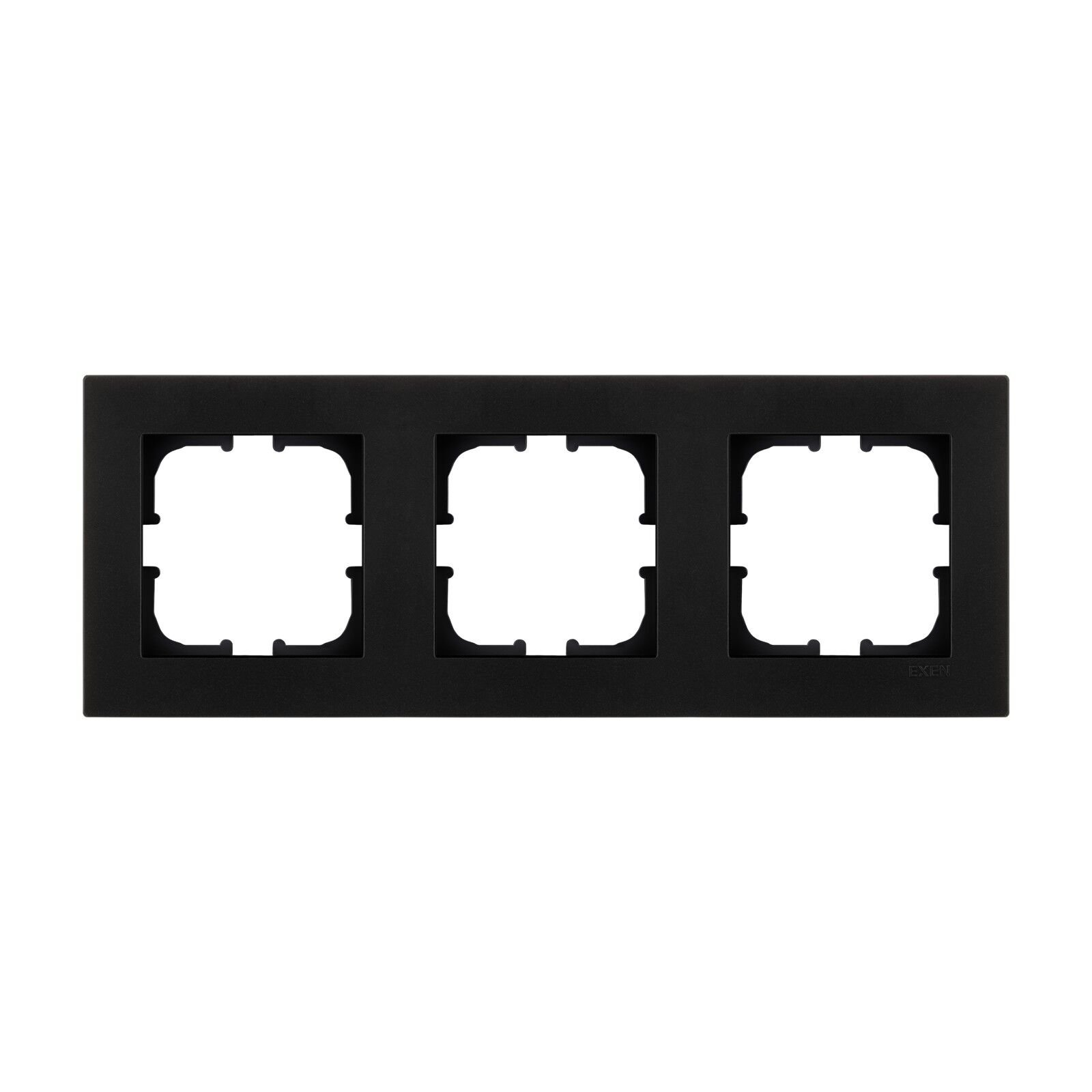 Exen Karell Metalik Siyah Üçlü Çerçeve