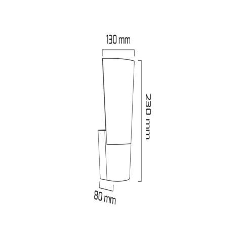 Goya Gy 7246 - Sıva Üstü Led Duvar Armatür 18W Siyah Kasa/3000K*