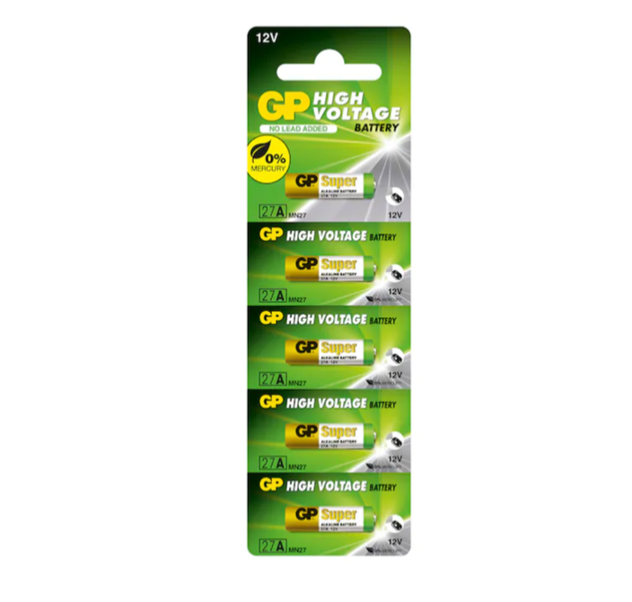 GP Super 27A MN27 12V Alkalin Kartela Pil 5'li