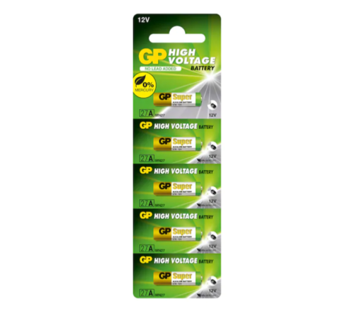 GP Super 27A MN27 12V Alkalin Kartela Pil 5'li