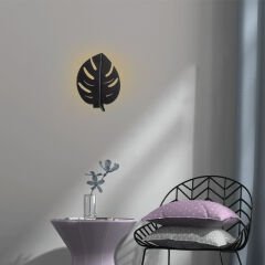 Aydinlatmadunyam Aplik Black Yaprak-Mr-843